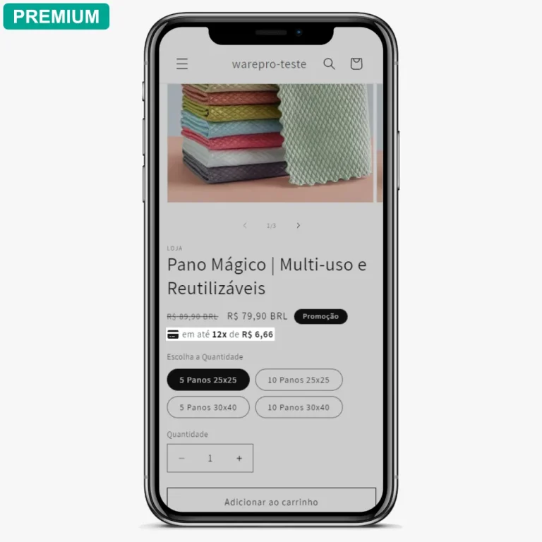 Script – Preço parcelado